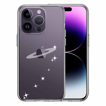 iPhone14Pro ケース クリア天の川 流れ星 スマホケース 側面ソフト 背面ハード ハイブリッド 送料無料-0