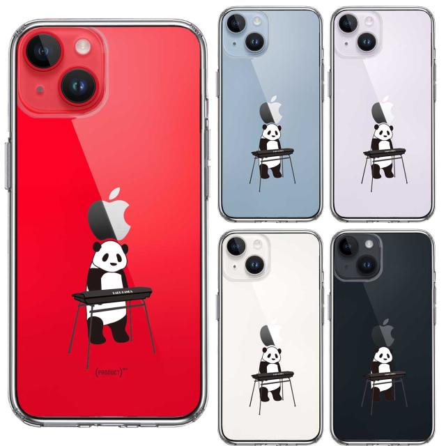iPhone14 ケース クリア キーボード パンダ スマホケース 側面ソフト 背面ハード ハイブリッド 送料無料-1