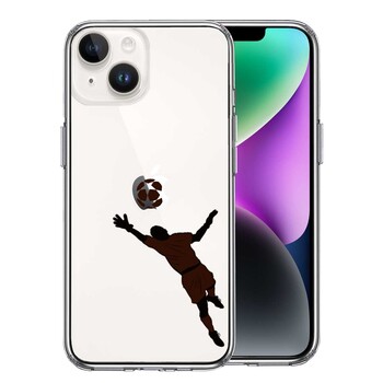 iPhone14 ケース クリア サッカー スーパーセーブ スマホケース 側面ソフト 背面ハード ハイブリッド 送料無料-0
