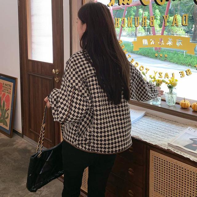 格子柄ジャケット ショート丈アウター 送料無料 即日発送-9