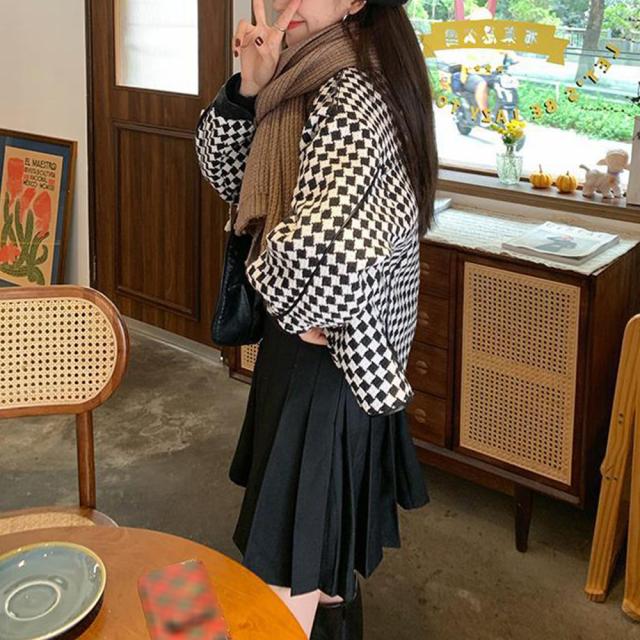 格子柄ジャケット ショート丈アウター 送料無料 即日発送-5