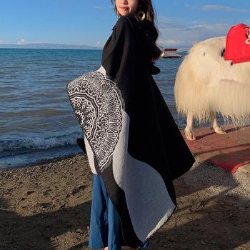 ニットマント レディース ニットマフラー 送料無料 即日発送-3