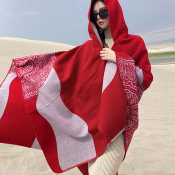 ニットマント レディース ニットマフラー 送料無料 即日発送-7