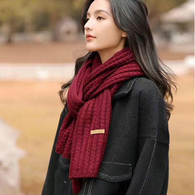 ニットマフラー ストール レディース秋冬 送料無料 即日発送-9