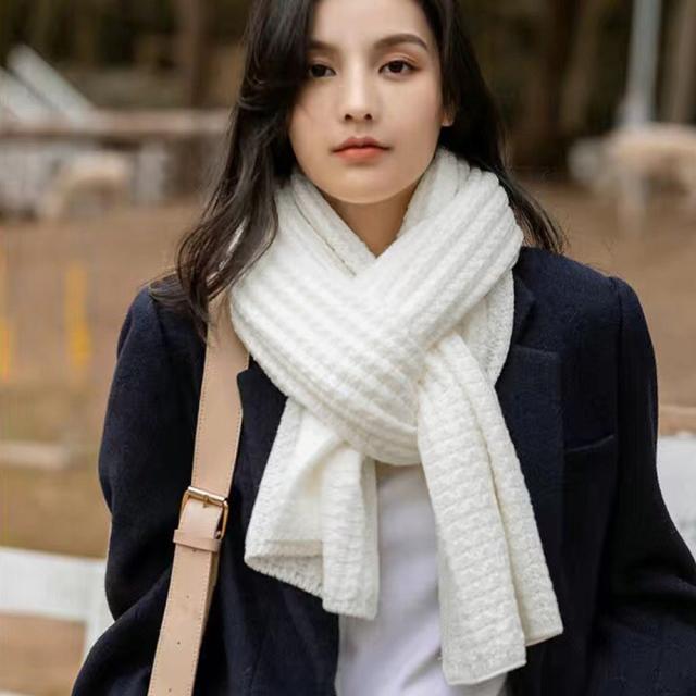 ニットマフラー ストール レディース秋冬 送料無料 即日発送-4
