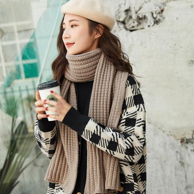 ニットマフラー ストール レディース秋冬 送料無料 即日発送-8