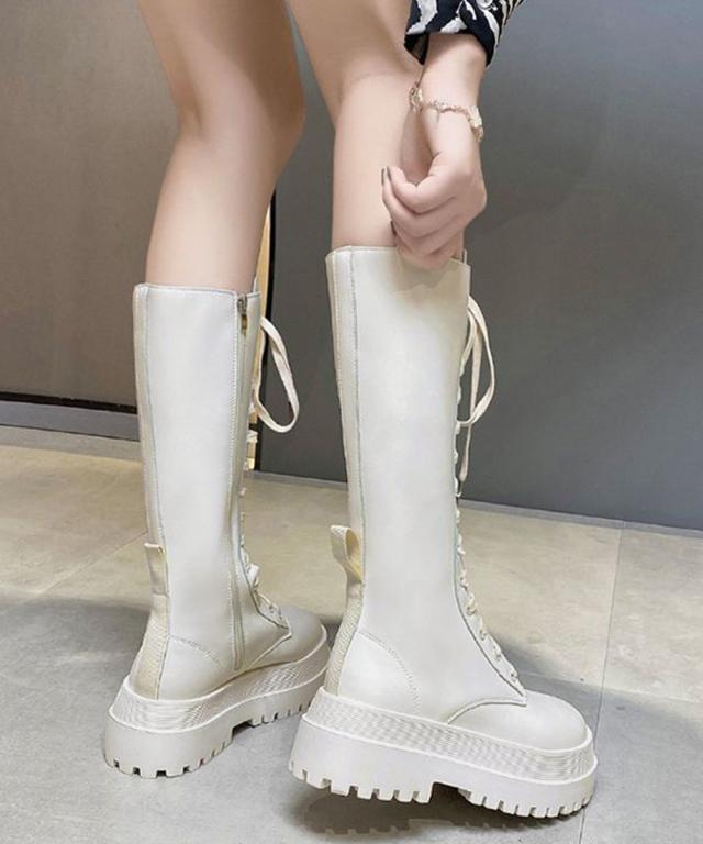 ロングブーツ レディース レースアップ靴 送料無料 即日発送-9