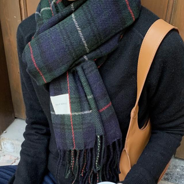 大判マフラー チェック柄 秋冬レディース SK18335067-2030 送料無料 即日発送-8