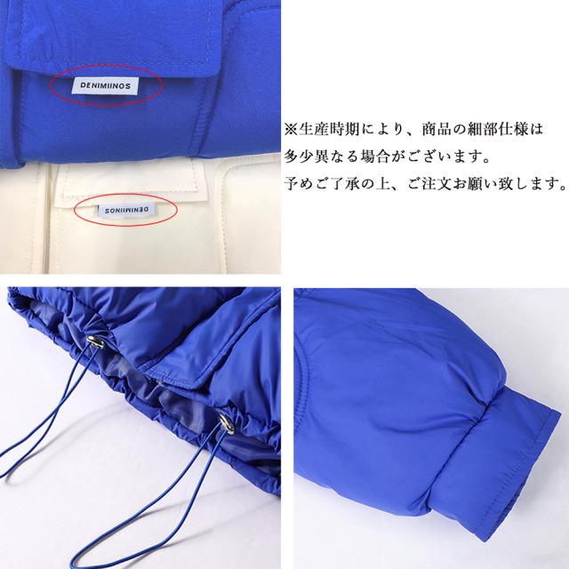 中綿フェイクダウンジャケット フード付き 送料無料 即日発送-3