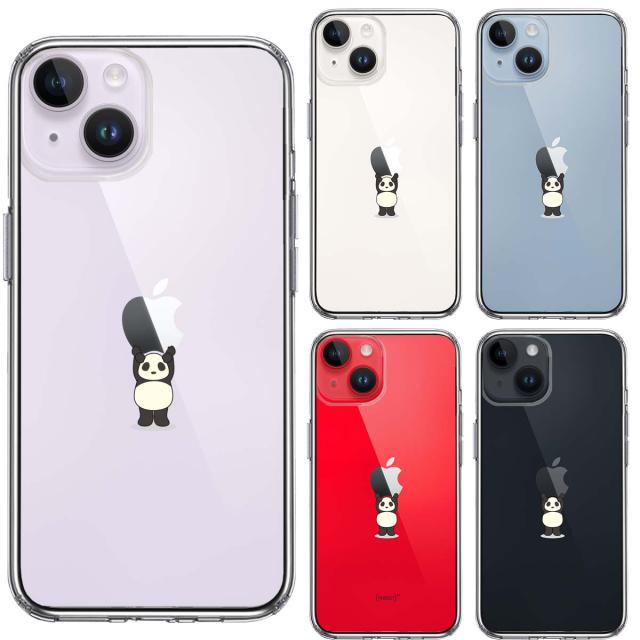 iPhone14Plus ケース クリアパンダ 重量挙げ 並感 スマホケース 側面ソフト 背面ハード ハイブリッド 送料無料-1