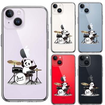 iPhone14Plus ケース クリアドラム パンダ スマホケース 側面ソフト 背面ハード ハイブリッド 送料無料-1