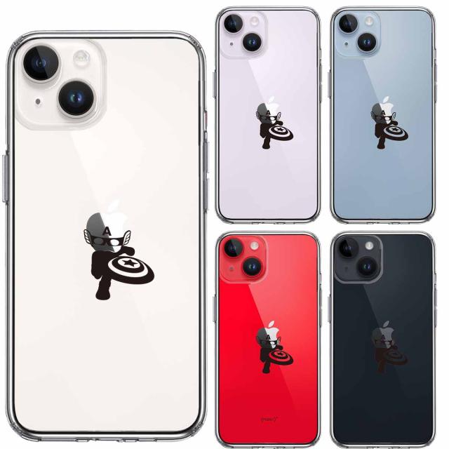 iPhone14Plus ケース クリア映画パロディ アメリカン ヒーロー スマホケース 側面ソフト 背面ハード ハイブリッド 送料無料-1