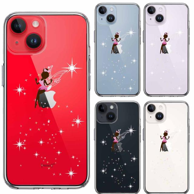 iPhone14Plus ケース クリアピーターパン 妖精 2 スマホケース 側面ソフト 背面ハード ハイブリッド 送料無料-1