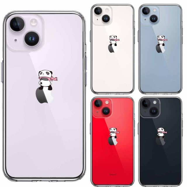 iPhone14Plus ケース クリアさすらい パンダ スマホケース 側面ソフト 背面ハード ハイブリッド 送料無料-1