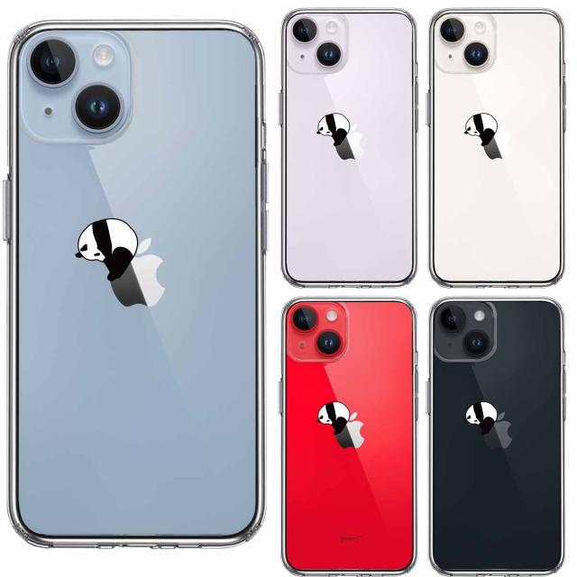 iPhone14Plus ケース クリアパンダ panda 跳び箱 体操 スマホケース 側面ソフト 背面ハード ハイブリッド 送料無料-1