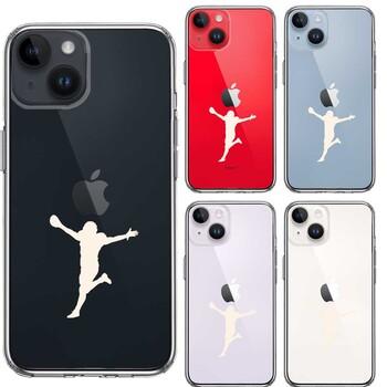 iPhone14Plus ケース クリアタッチダウン 歓喜 ホワイト スマホケース 側面ソフト 背面ハード ハイブリッド 送料無料-1