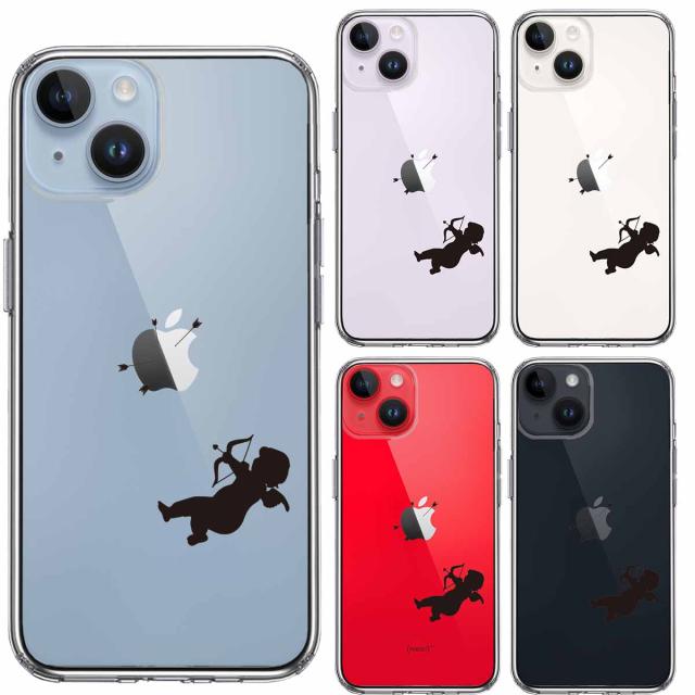 iPhone14Plus ケース クリアキューピット スマホケース 側面ソフト 背面ハード ハイブリッド 送料無料-1