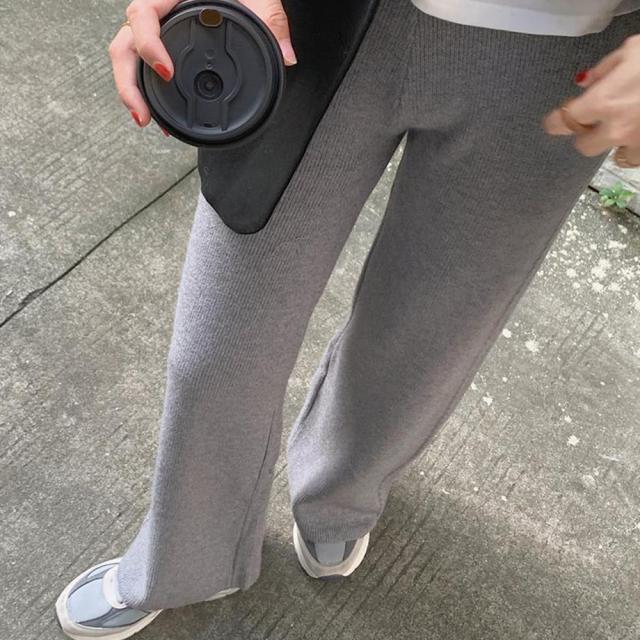 ワイドニットパンツ ロングパンツ 送料無料 即日発送-9