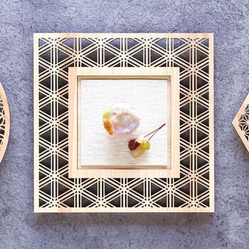 ひのき細密 プレート 六角 麻の葉 正角 胡麻 丸 七宝 送料無料-3