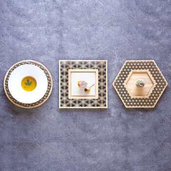 ひのき細密 プレート 六角 麻の葉 正角 胡麻 丸 七宝 送料無料-6