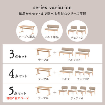 ダイニング5点セットMI-8632NABE-5S 送料無料-20