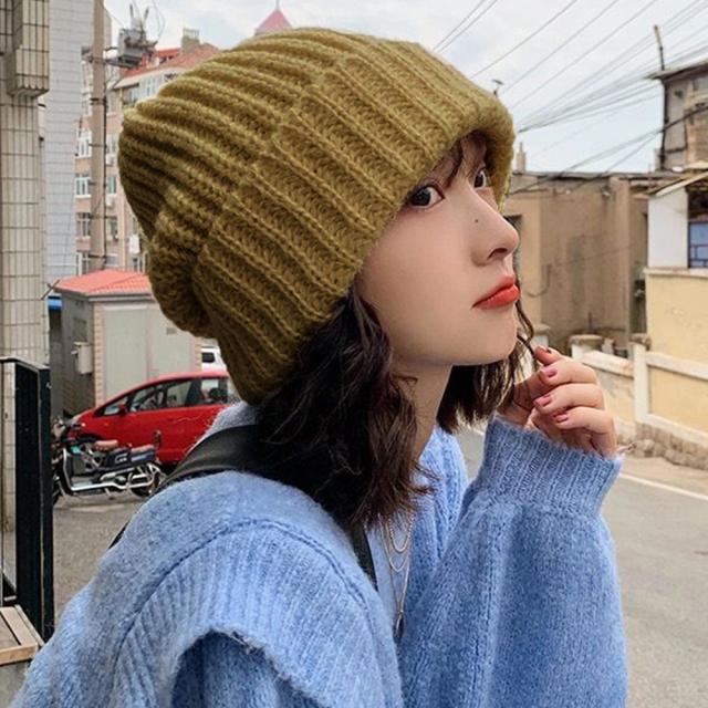 ニット帽 レディース 秋冬ニットキャップ 送料無料 即日発送-6