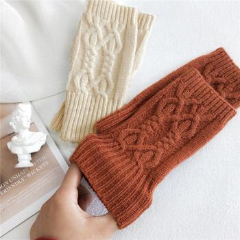 アームウォーマー ケーブルニットグローブ 送料無料 即日発送-4