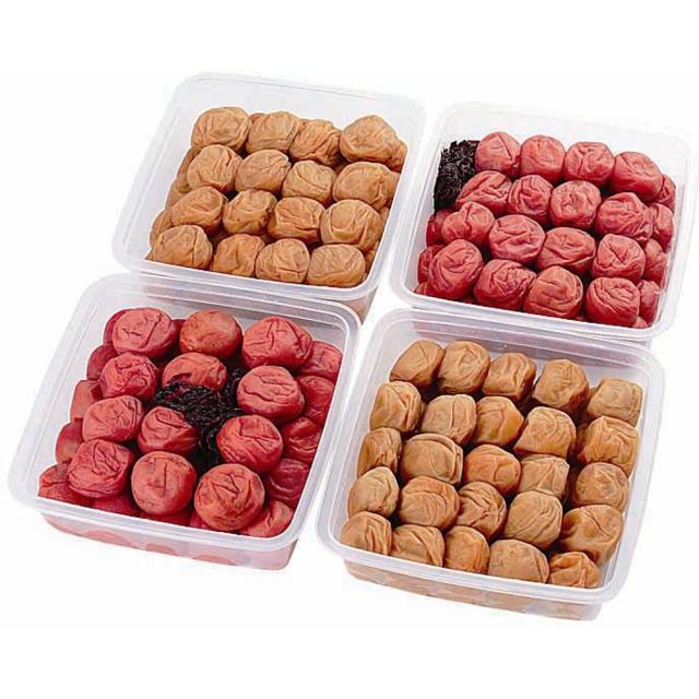 和歌山 紀州南高梅 梅干 4種詰合せ 昔風味 うす塩味 はちみつ風味 しそ風味 各1kg ギフト対応可 送料無料-2