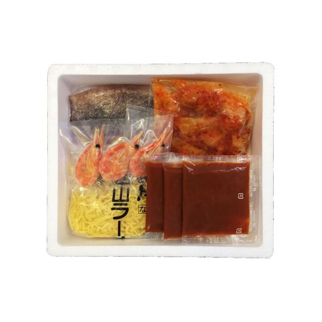 北海道 海鮮キムチ鍋 A白菜キムチ ボイル海老 ボイル帆立 かに入つみれ ツボ抜きいか 冷凍生ラーメン ギフト対応可 送料無料-2
