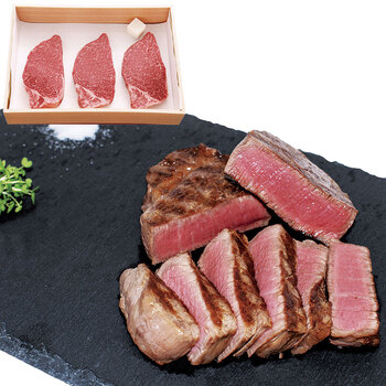 群馬 赤城牛のとりやま 赤城牛ヒレステーキ 100g×3枚 送料無料-0
