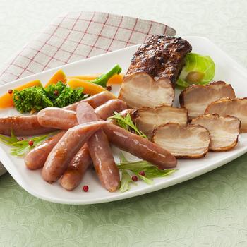 三重 伊賀上野の里 つるし焼豚＆ロースハム＆ウインナー詰合せ 焼豚170g ロースハム250g ウインナー150g ギフト対応可 送料無料-2