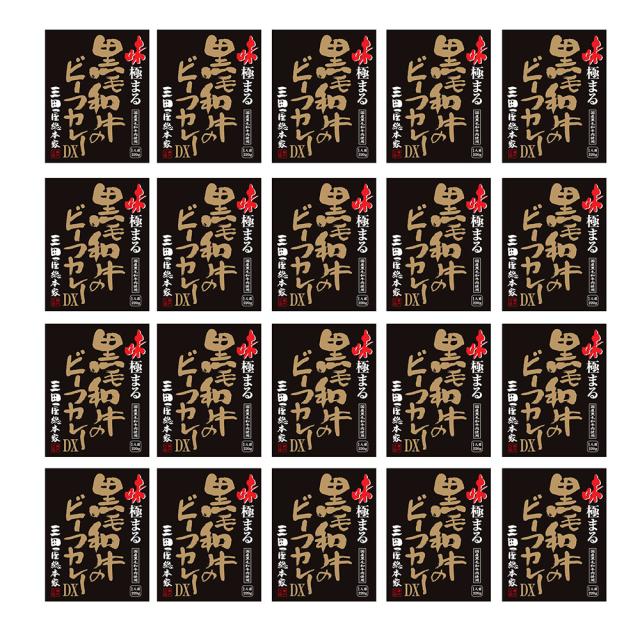 三田屋総本家 味極まる黒毛和牛のビーフカレーＤＸ 20食 送料無料-1
