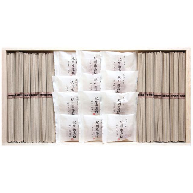 紀州南高梅はちみつ漬け 12個 信州そば 50ｇ×12束 詰合せ 送料無料-3