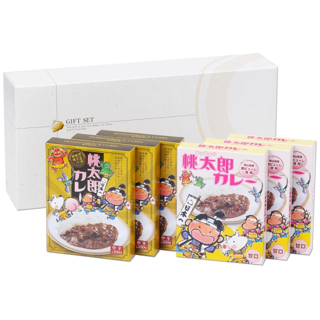 岡山 桃太郎カレー 甘口＆中辛甘口180ｇ×3 中辛200ｇ×3 ギフト対応可 送料無料-2