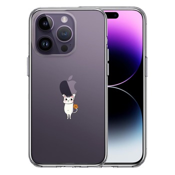 iPhone14Pro ケース クリアあざと可愛い にゃんこ スマホケース 側面ソフト 背面ハード ハイブリッド 送料無料-0