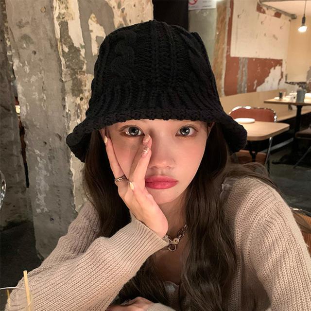 ニット バケットハット レディース帽子 送料無料 即日発送-3