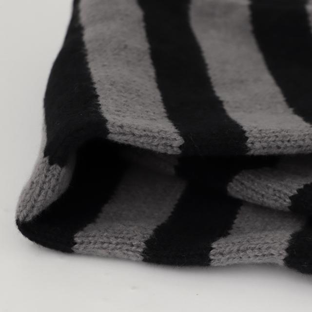 ボーダー柄 ニットレッグウォーマー 美脚 送料無料 即日発送-3