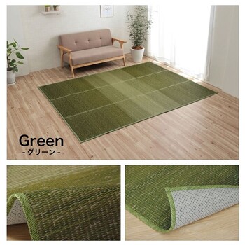 ラグ 約190×250cm マット 小林製薬 持続性抗菌剤 制菌 抗菌防臭 滑り止め 不織布 い草 グラデーション NSクリア 送料無料-10