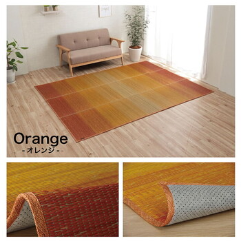 ラグ 約190×250cm マット 小林製薬 持続性抗菌剤 制菌 抗菌防臭 滑り止め 不織布 い草 グラデーション NSクリア 送料無料-11
