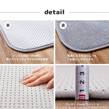 ラグの下に敷くラグ 約170X170cm アンダーラグ 防ダニ 抗菌防臭 防音 ウレタン入り 厚手 送料無料-4