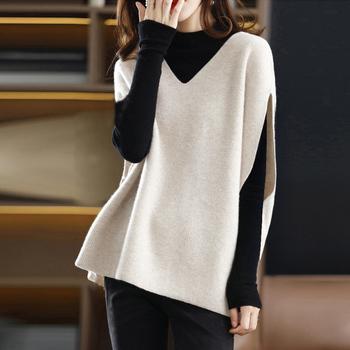 ニットベスト レディースチョッキ 重ね着 SK18416986-1303 送料無料 即日発送-3