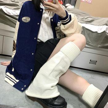 ブーツカットニットレッグウォーマーロング 送料無料 即日発送-3