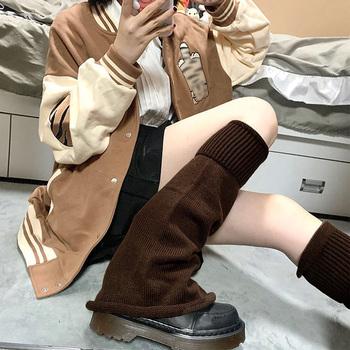 ブーツカットニットレッグウォーマーロング 送料無料 即日発送-4