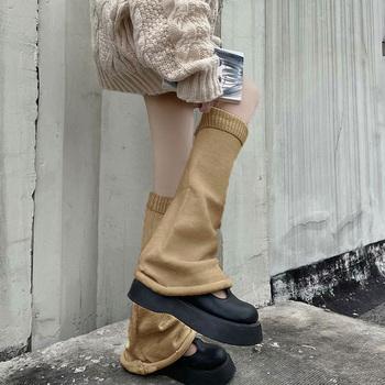 ブーツカットニットレッグウォーマーロング 送料無料 即日発送-5