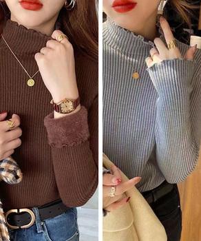 裏起毛ニットトップス レディース 暖かい 送料無料 即日発送-6