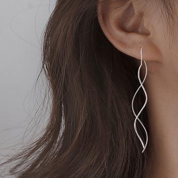 揺れるチェーンピアス ロングピアス 上品 送料無料 即日発送-6