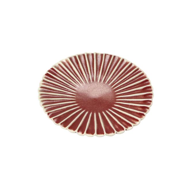 和食器 京陶器 朱泥小皿 凌花 八角 輪花 清水焼 日本製 送料無料-3