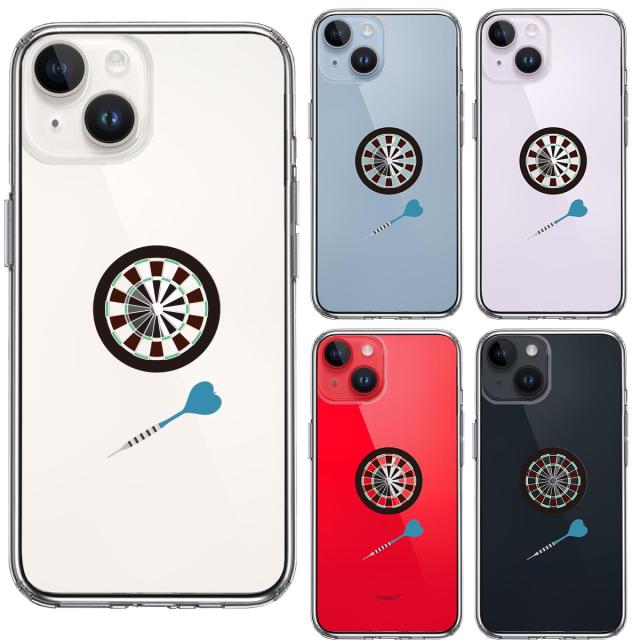 iPhone14Plus ケース クリアダーツ ダーツボード スマホケース 側面ソフト 背面ハード ハイブリッド 送料無料-1
