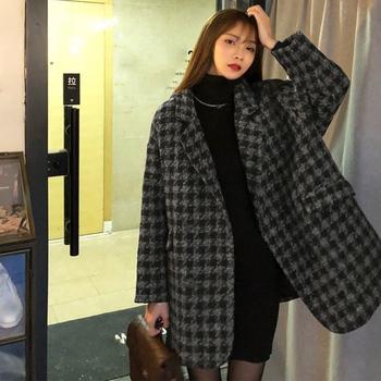 千鳥格子柄 ジャケット 中綿コート 秋冬 送料無料 即日発送-6