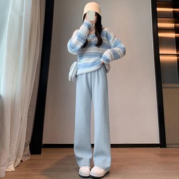 ワイドパンツ レディース ニットパンツ 送料無料 即日発送-8